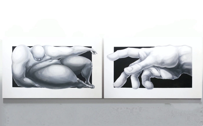 The author's painting "The Hand of God"